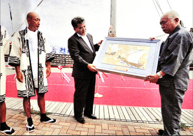 当文化事業にて、記念陶額を制作、みちのく丸船長 木村様へ贈呈いたしました。